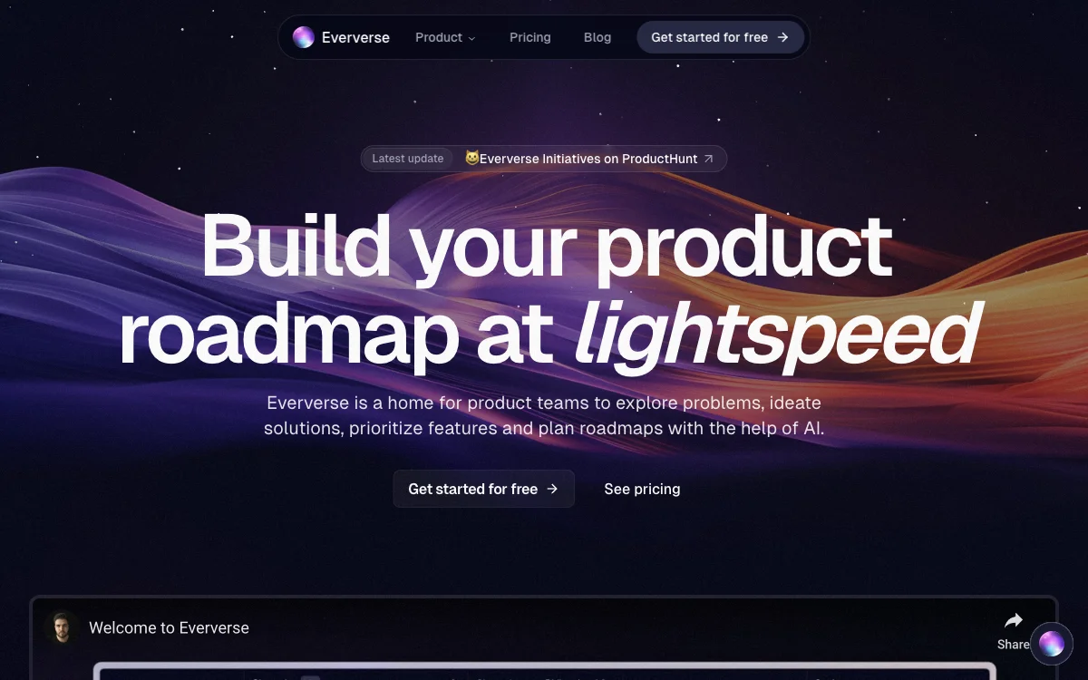 Eververse: AI-Powered Product Roadmap Planning & Task Management