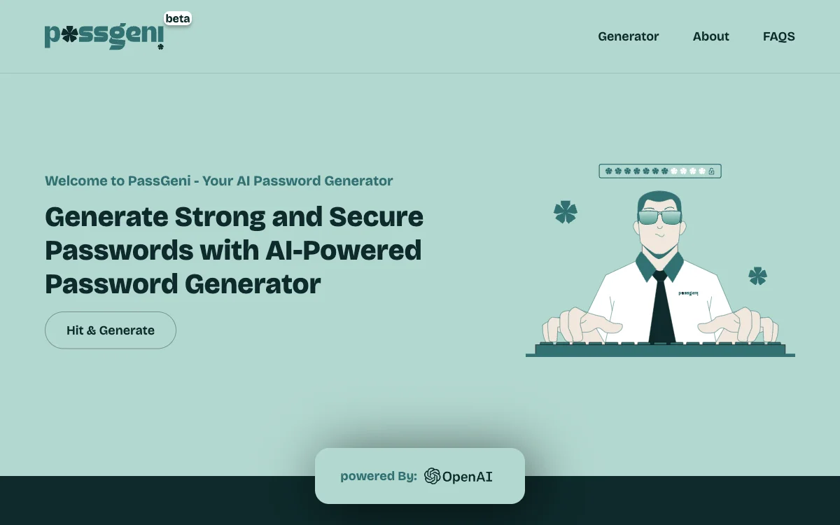 PassGeni - Mở Khóa Bí Quyết An Toàn Với Máy Tạo Mật Khẩu AI