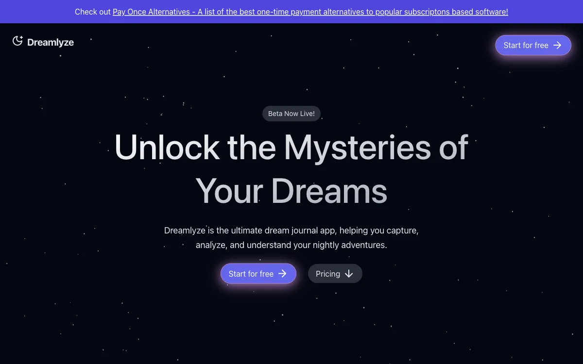 Dreamlyze - O Aplicativo de Diário de Sonhos que Decifra os Mistérios dos Seus Sonhos