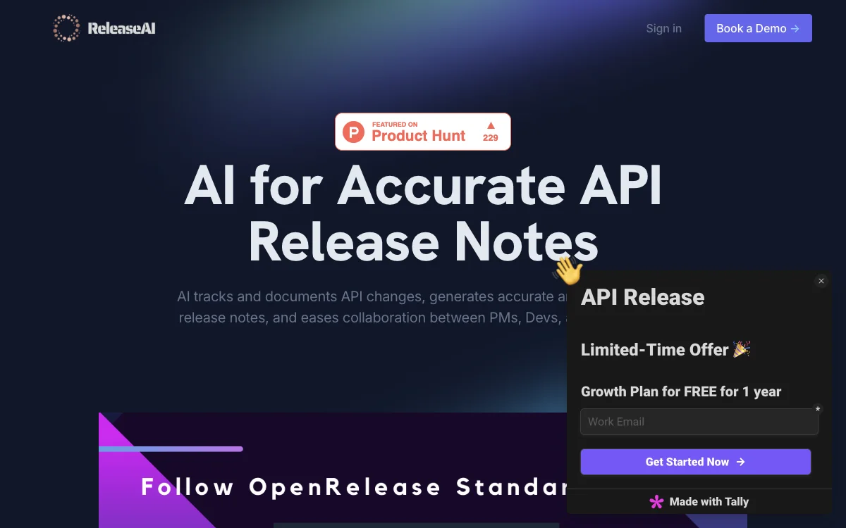 ReleaseAI - AI tạo ghi chú phát hành API chính xác