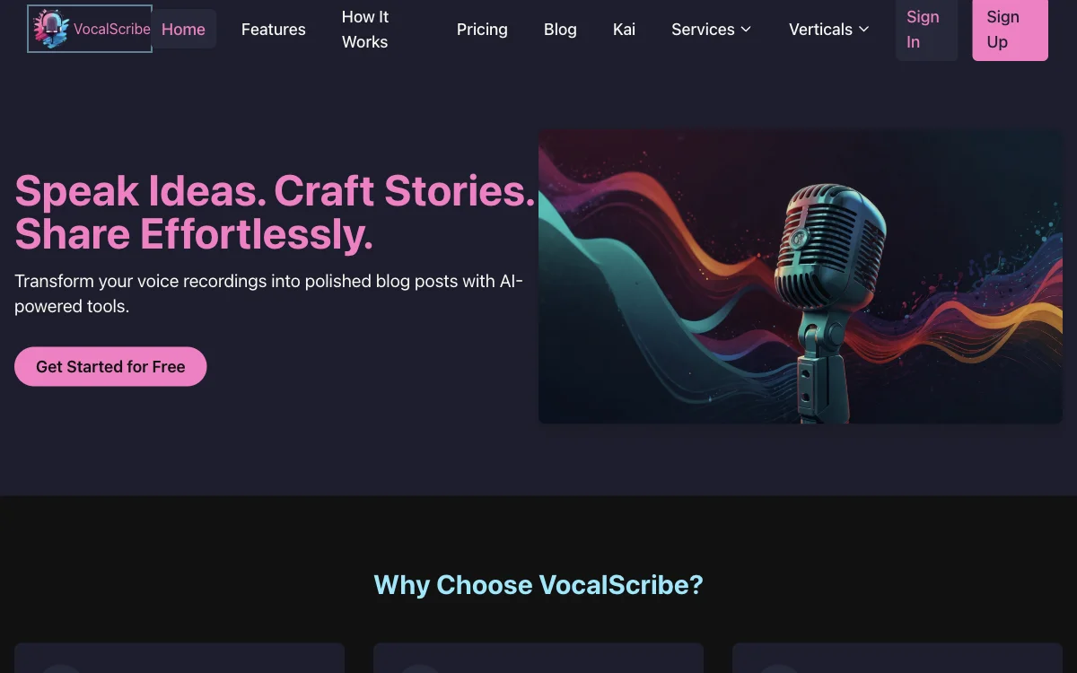 VocalScribe: Transform Voice Recordings into Engaging Blog Posts with AI