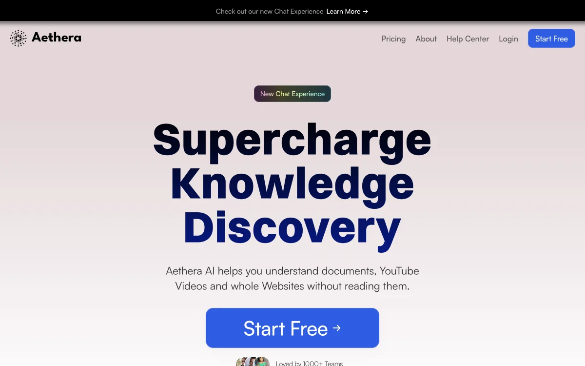 Aethera: Your AI Ally for Effortless Knowledge Discovery and Productivity Boost