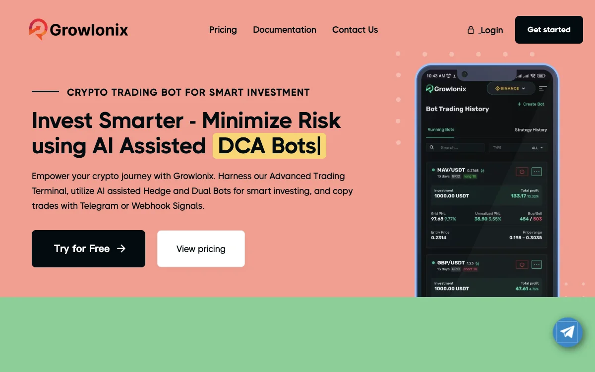 Growlonix: Bot de Trading Cripto com Assistência de AI para Investimentos Inteligentes