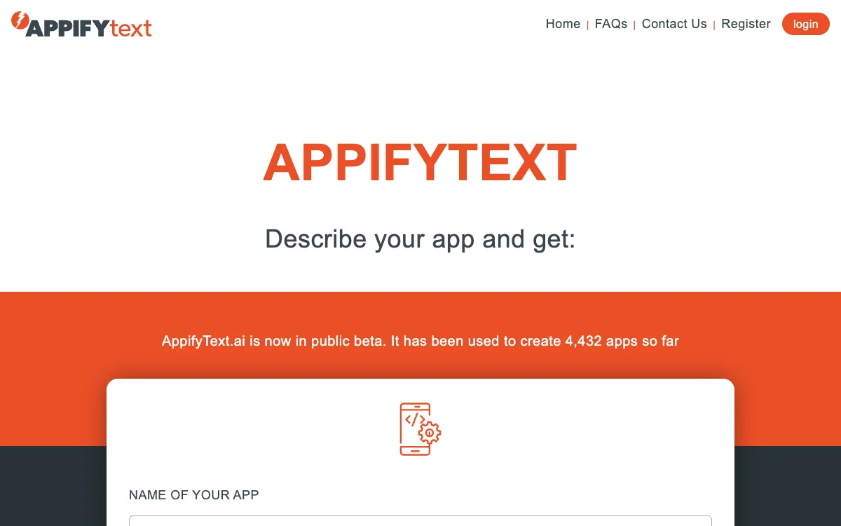 AppifyText.ai: Creare App in un Lampo