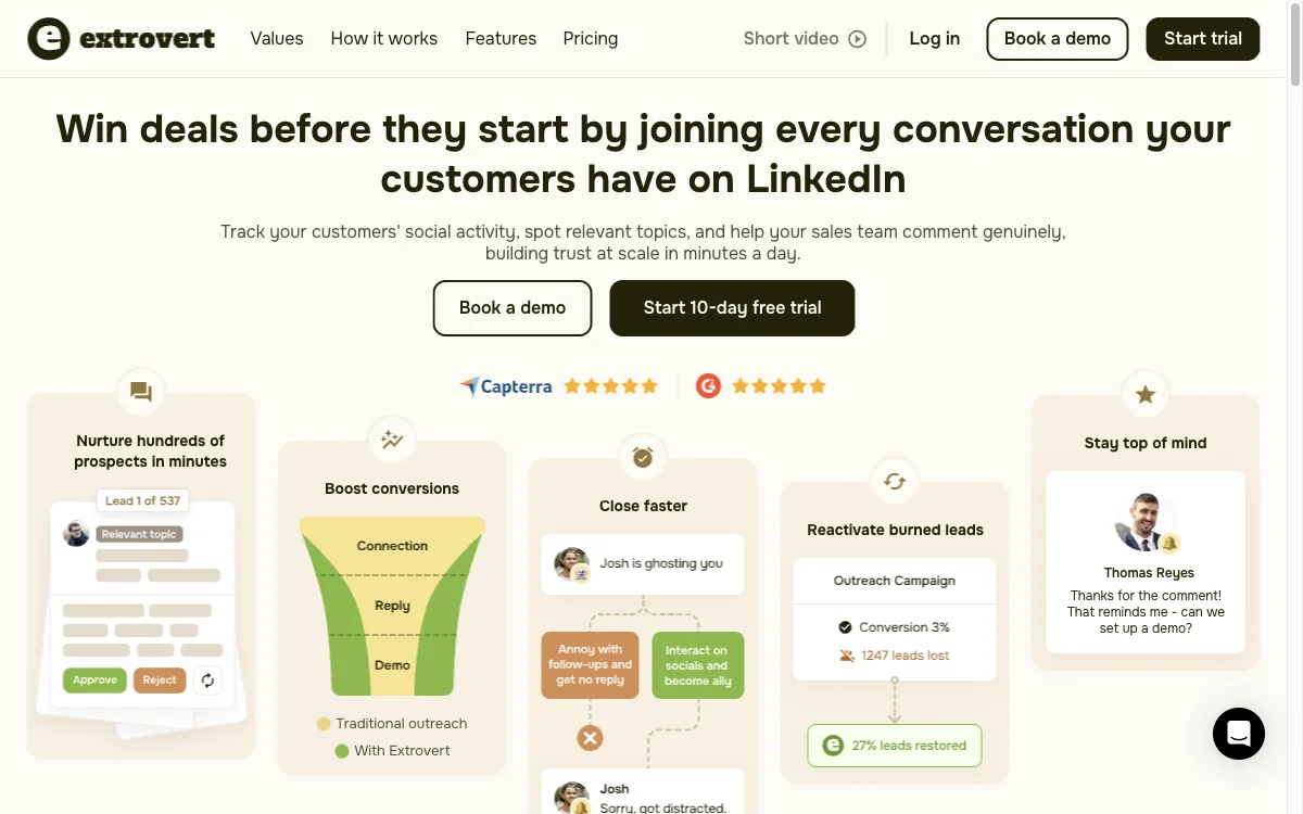 Extrovert: Boost Your LinkedIn Deals with AI-Powered Engagement