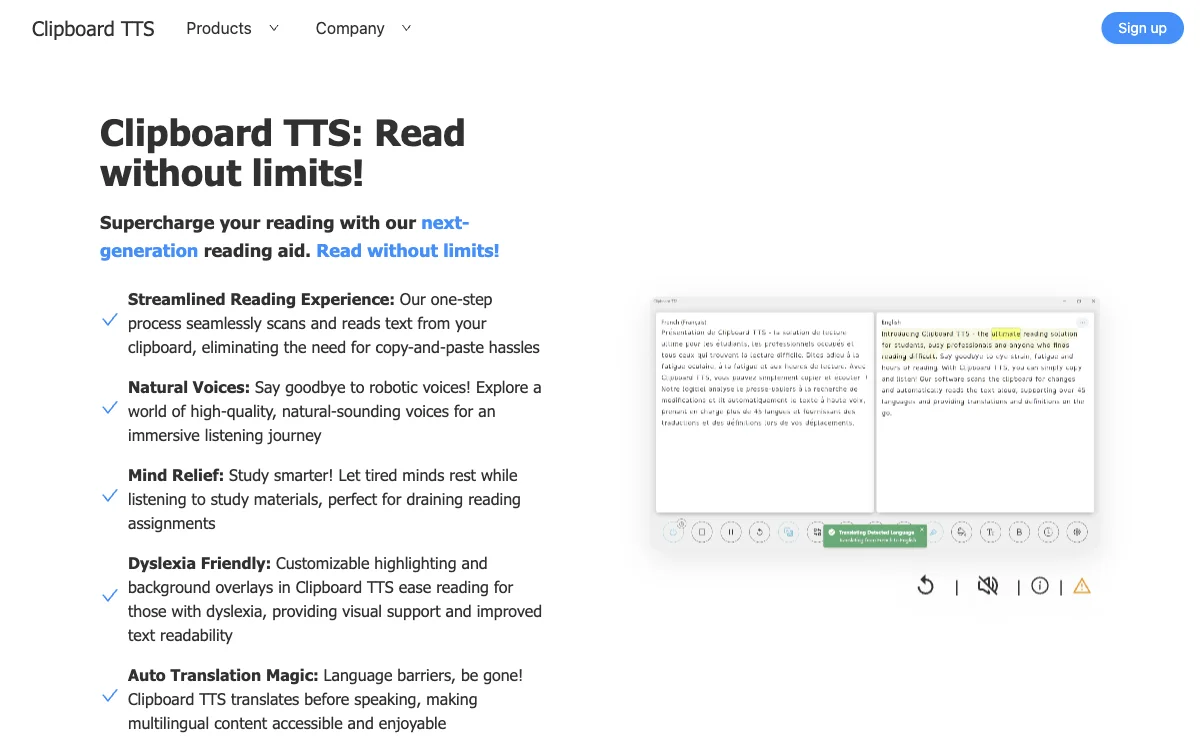 Clipboard TTS - Revolutionize Your Reading