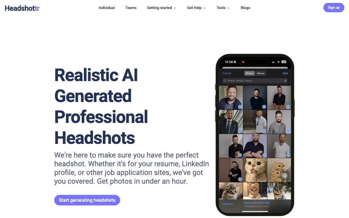 Headshottr: Affordable AI Headshots in an Hour