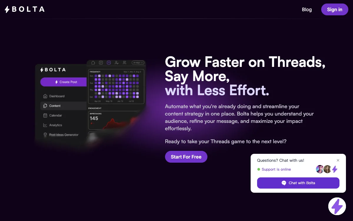 Bolta.ai - Maksymalizuj swoje doświadczenie na Threads