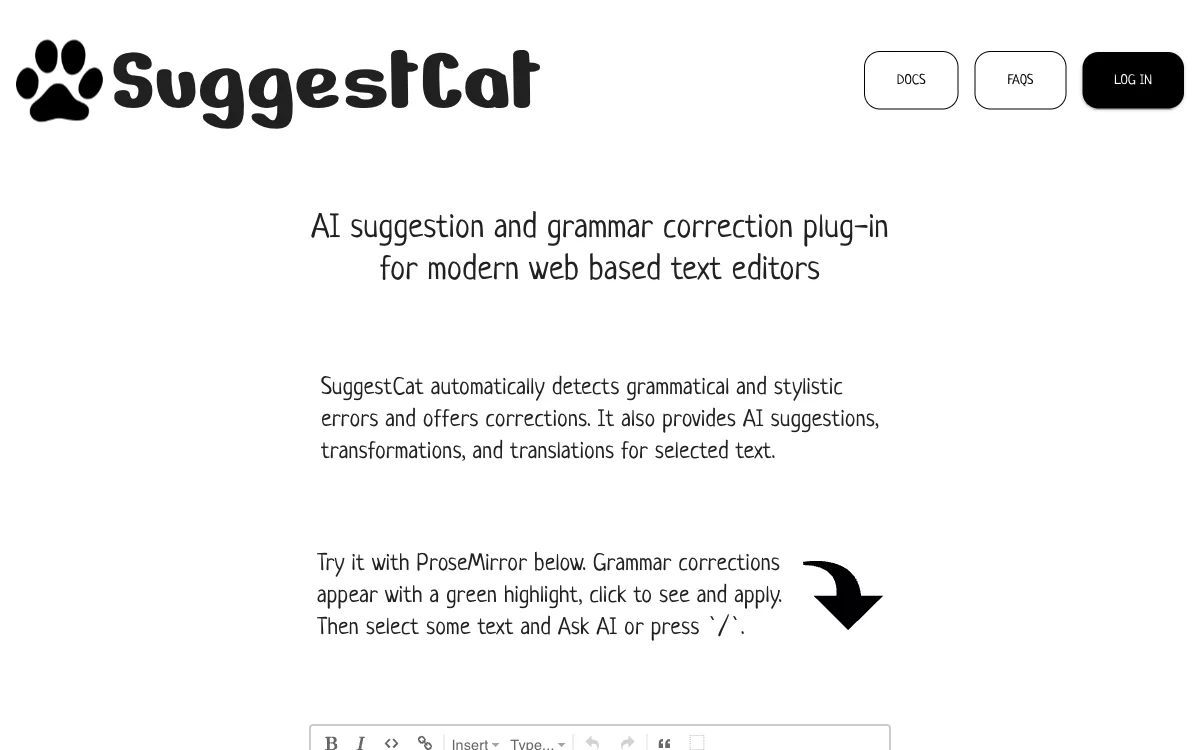 SuggestCat: Enhancing Text Editing with AI