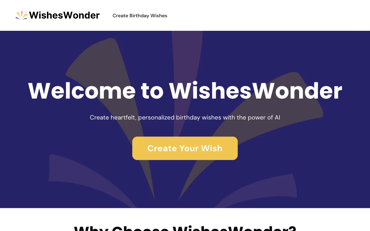 用AI打造暖心生日祝福 | WishesWonder