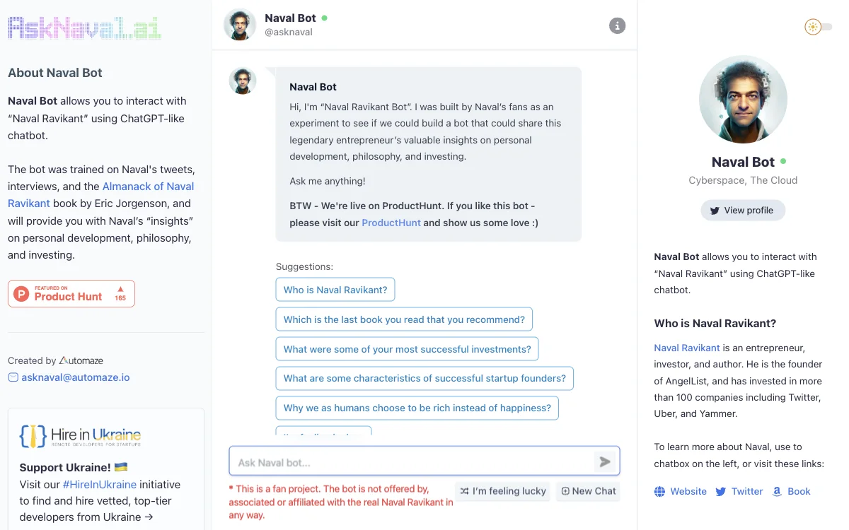 Ask Naval (AI Bot): Unlock Insights with Chat