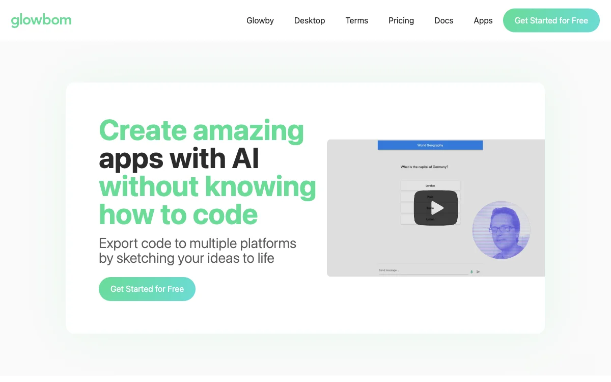 Glowbom: Empowering App Creation with AI