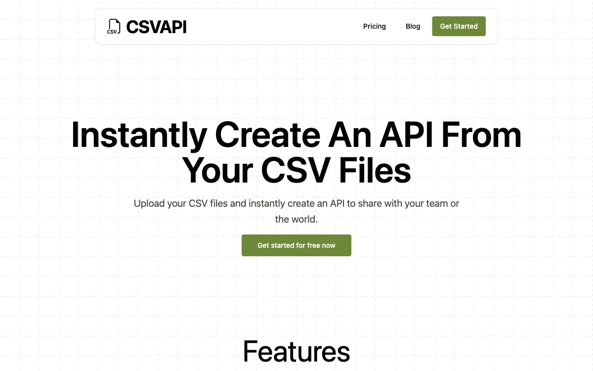 CSVAPI: Instantly Create APIs from Your CSV Files for Easy Sharing