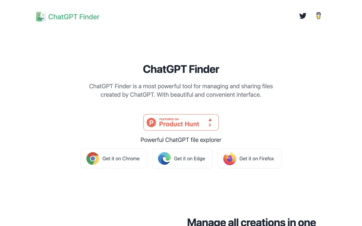 ChatGPT Finder - Manage All Your Creations Effortlessly