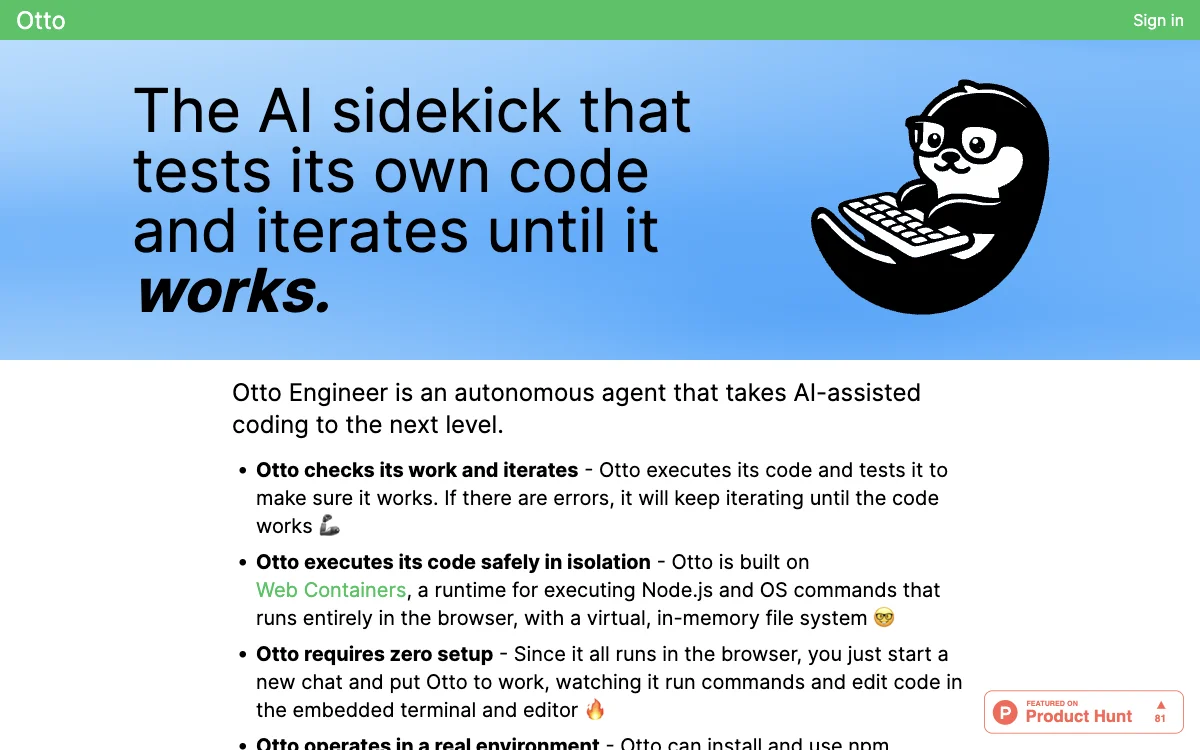 Otto Engineer: The AI Sidekick for Seamless Code Iteration and Execution