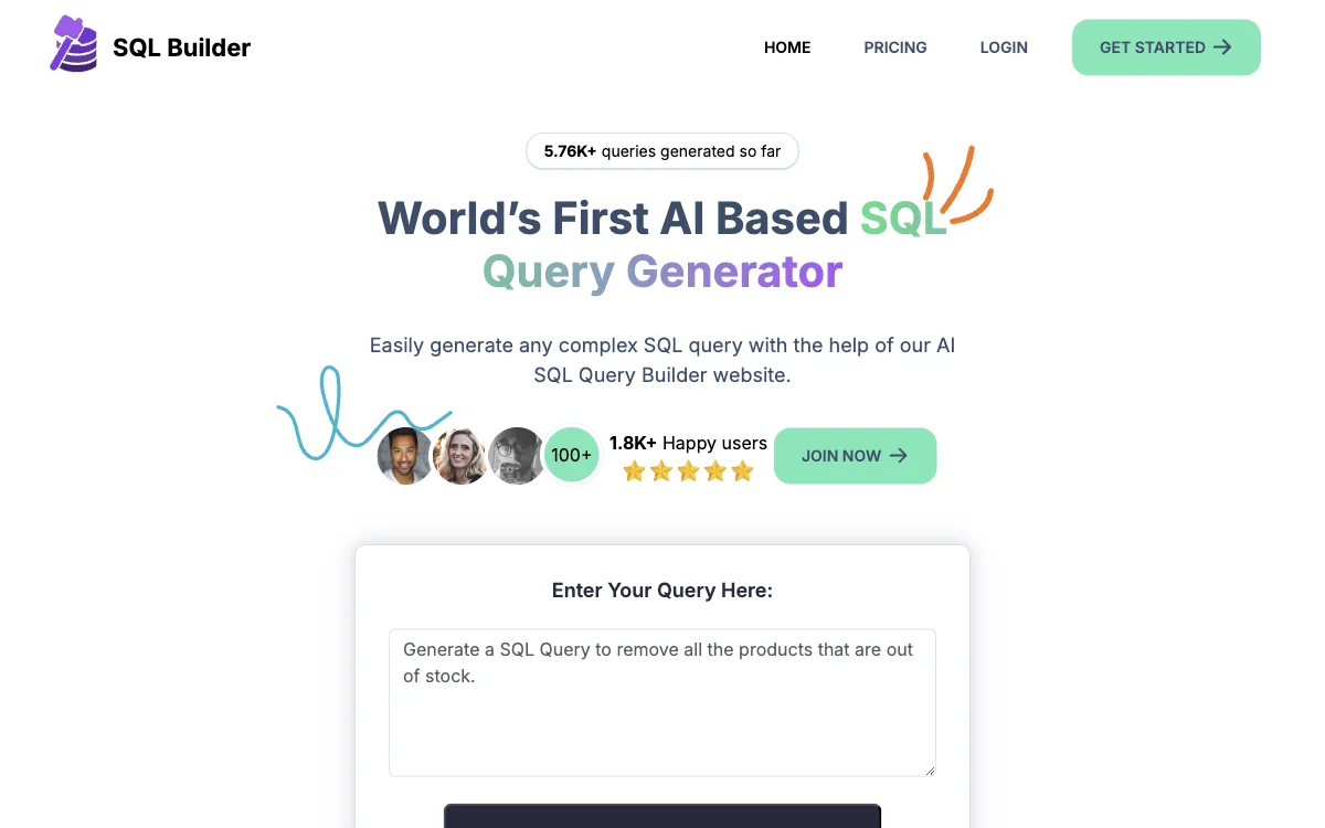 SQL Builder: Your AI-Powered Solution for Effortless SQL Query Generation