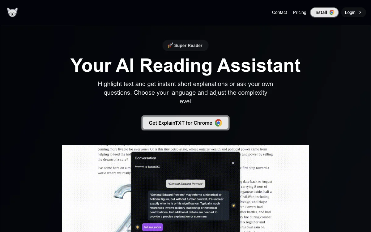 ExplainTXT: Revolutionize Your Reading Experience