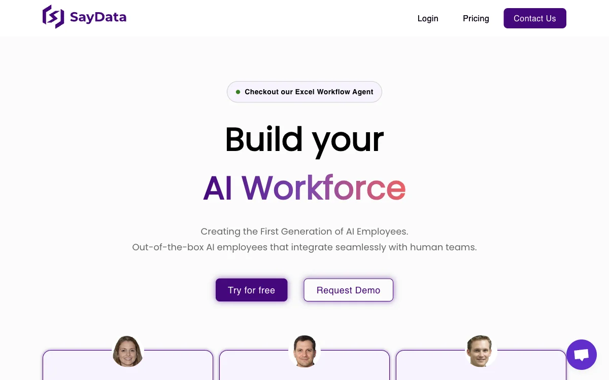 SayData: Empowering Your Business with AI Workforce