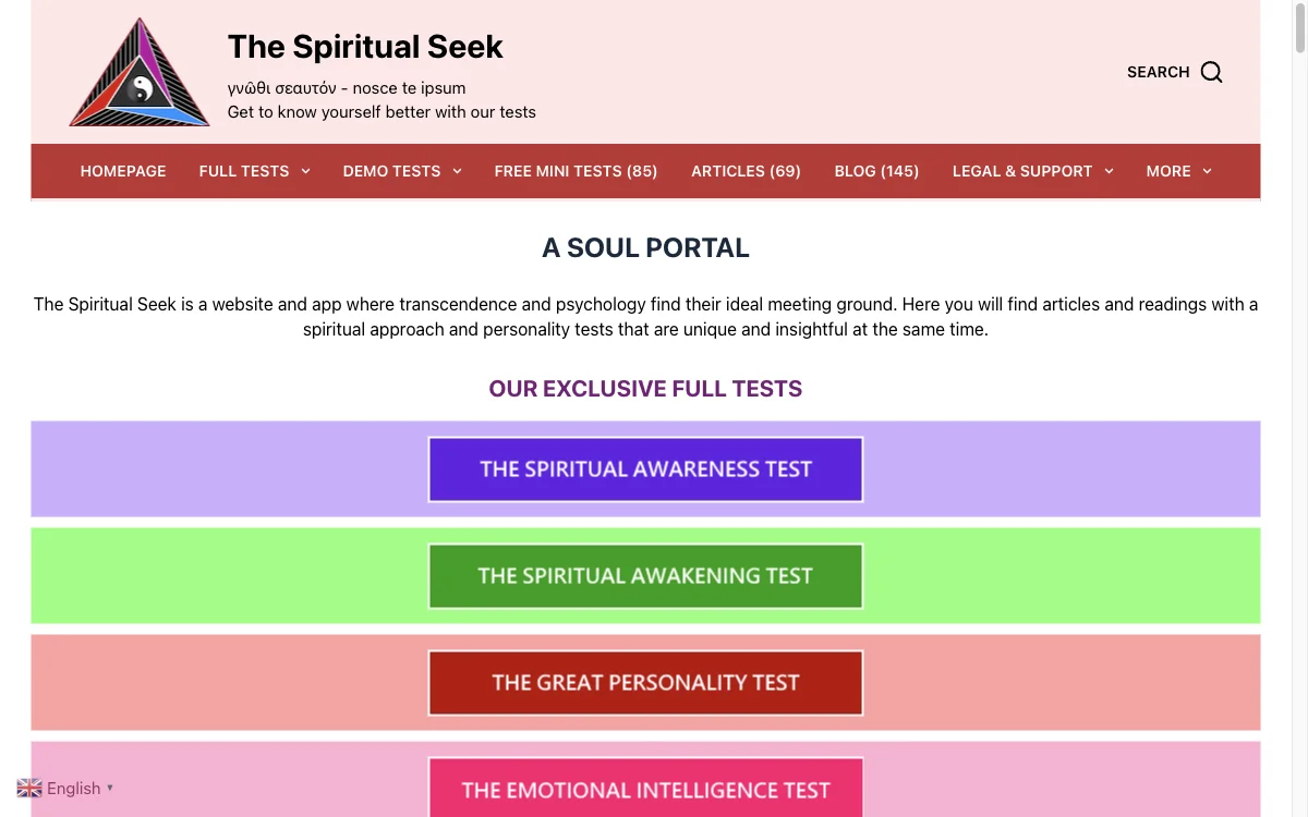 The Spiritual Seek: Desbloqueando Insights com Testes de Personalidade