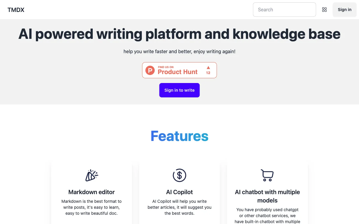 TMDX: Enhance Your Writing with AI