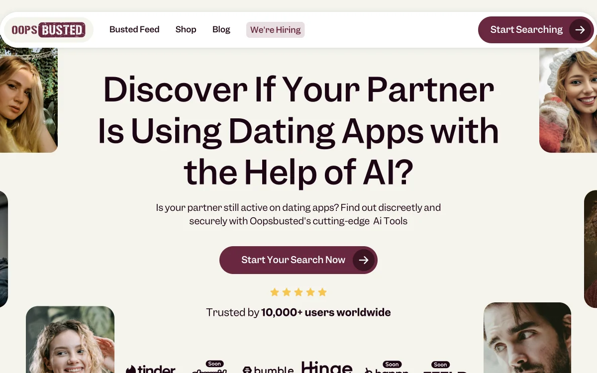 OopsBusted: Discover If Your Partner Is Using Dating Apps