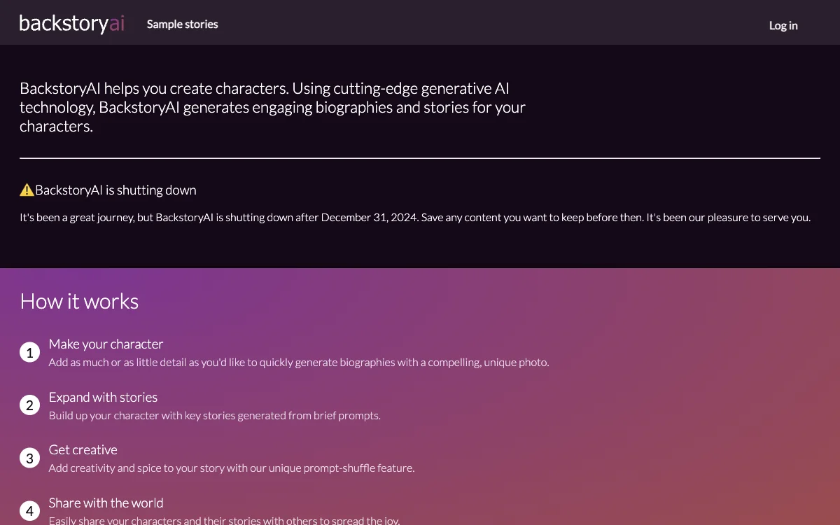 BackstoryAI: Сотворение историй и биографий персонажей с помощью ИИ