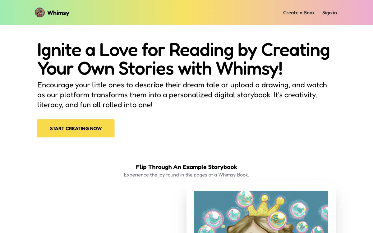 Whimsy: AI-Powered App for Kids to Create and Enjoy Stories