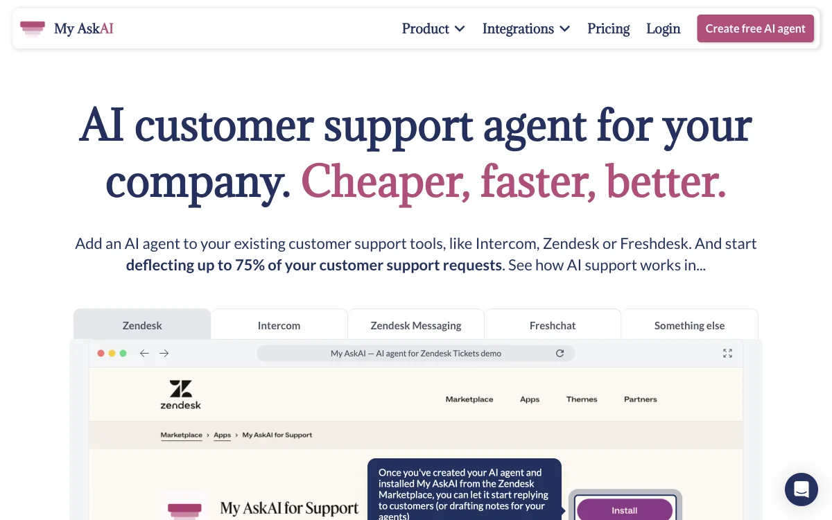 My AskAI: Your AI Agent for Efficient Customer Support and Success