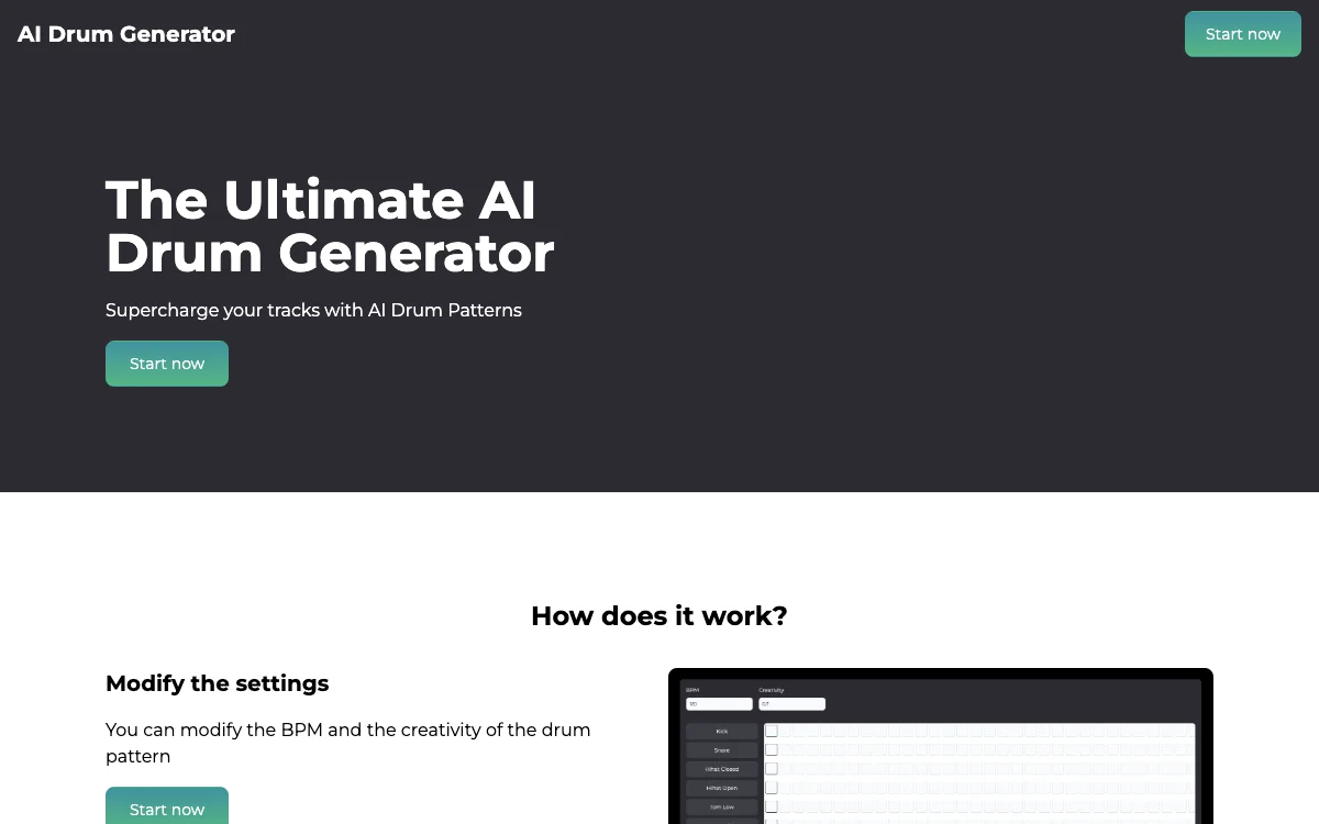 AI Drum Generator - Nâng Cao Bản Nhạc Với Mẫu Trống AI