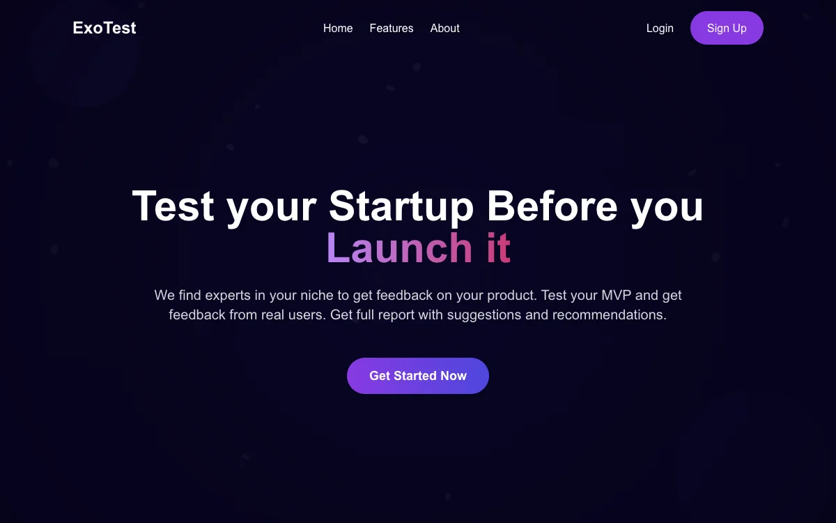 ExoTest: Empowering Founders with Valuable Product Testing Feedback