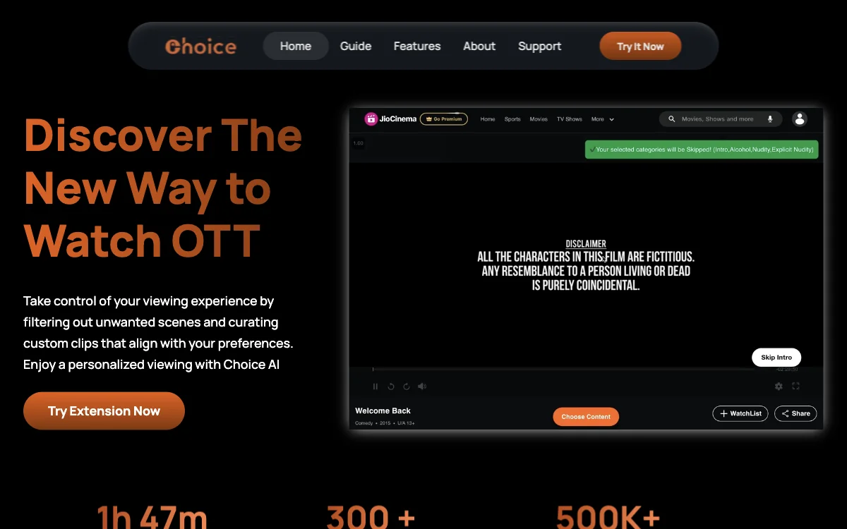 Choice AI - Hiểu và Điều chỉnh Trải nghiệm Xem OTT theo Sở thích