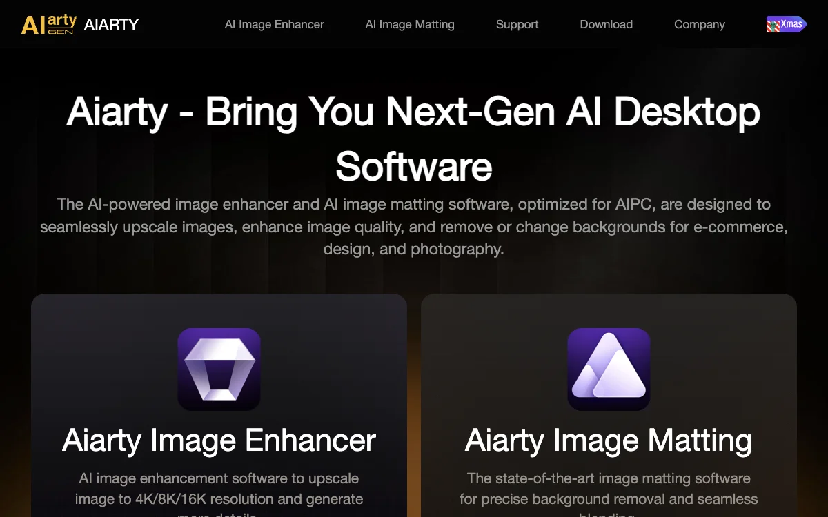 Aiarty - AI Image Enhancer and AI Image Matting Software for Enhanced Visuals