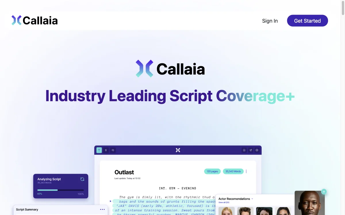 Callaia: AI-Powered Script Consultant for Comprehensive Coverage and Recommendations