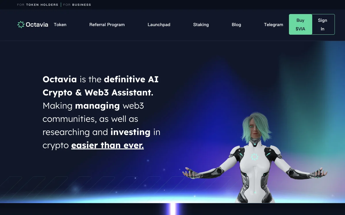 Octavia - AI Crypto & Web3 Assistant for Easy Web3 & Crypto Management