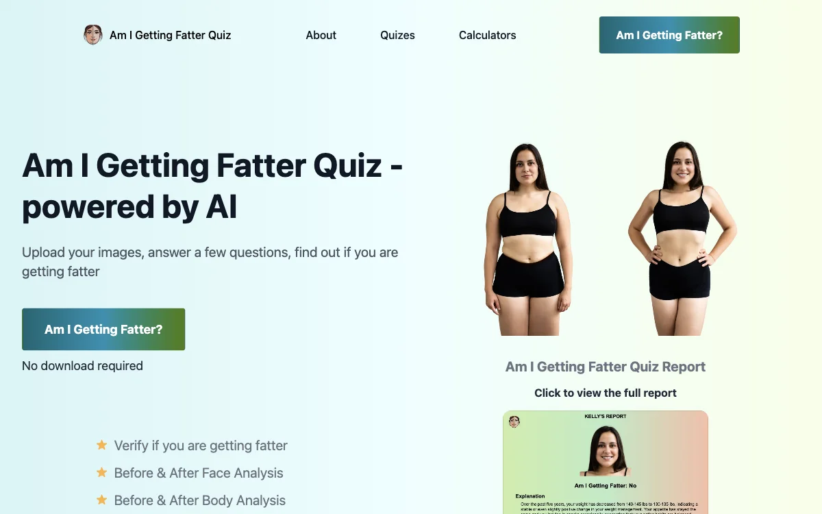 Am I Getting Fatter Quiz: Discover Your Body Changes with AI