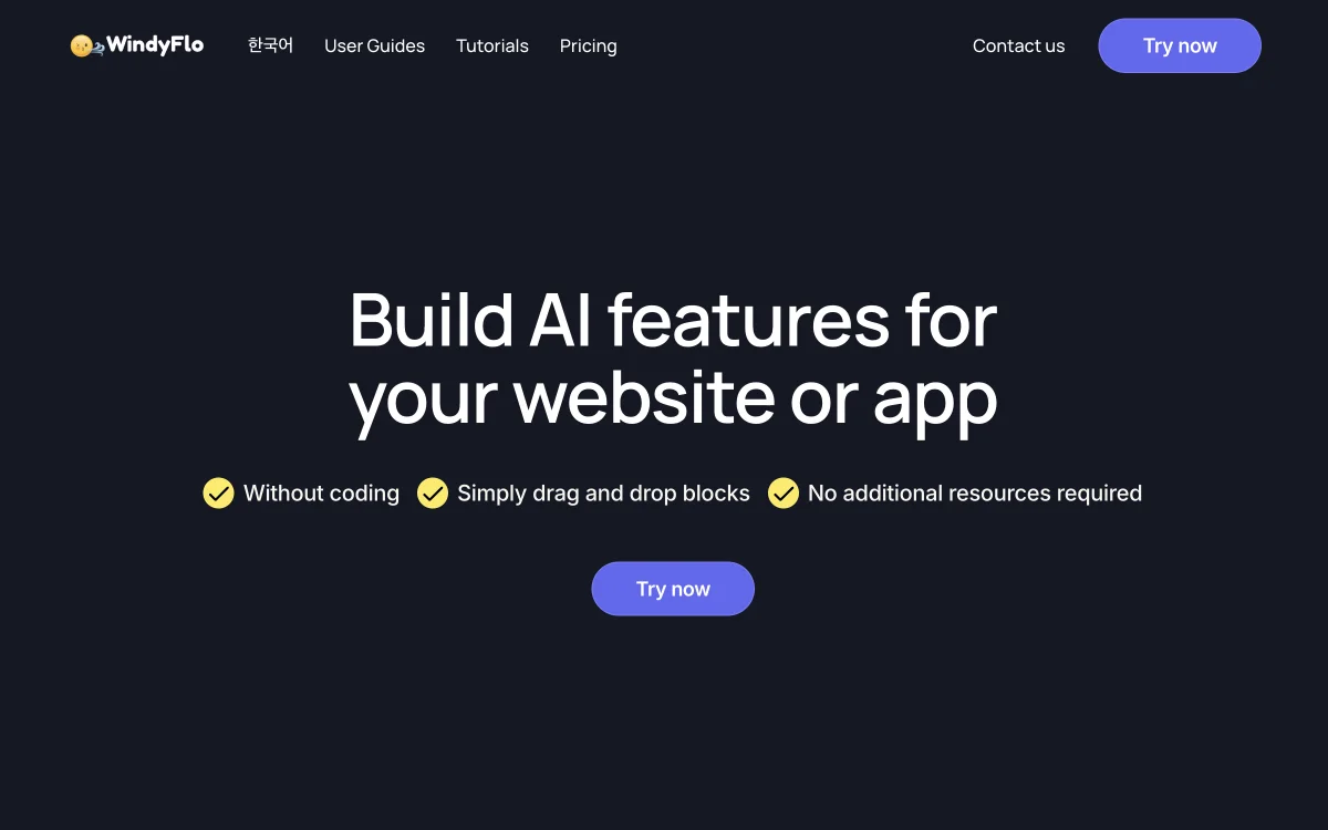 WindyFlo: Simplify AI Feature Building Without Coding