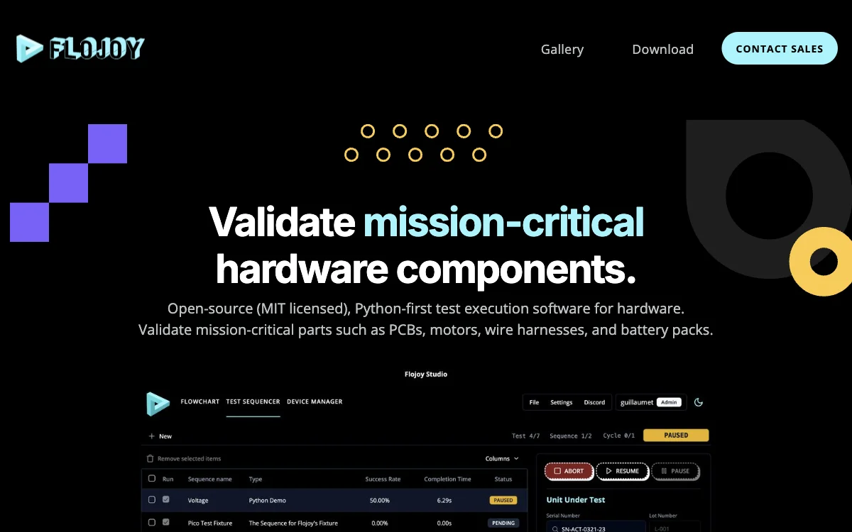 Flojoy: Software de Testes Moderno para Hardware