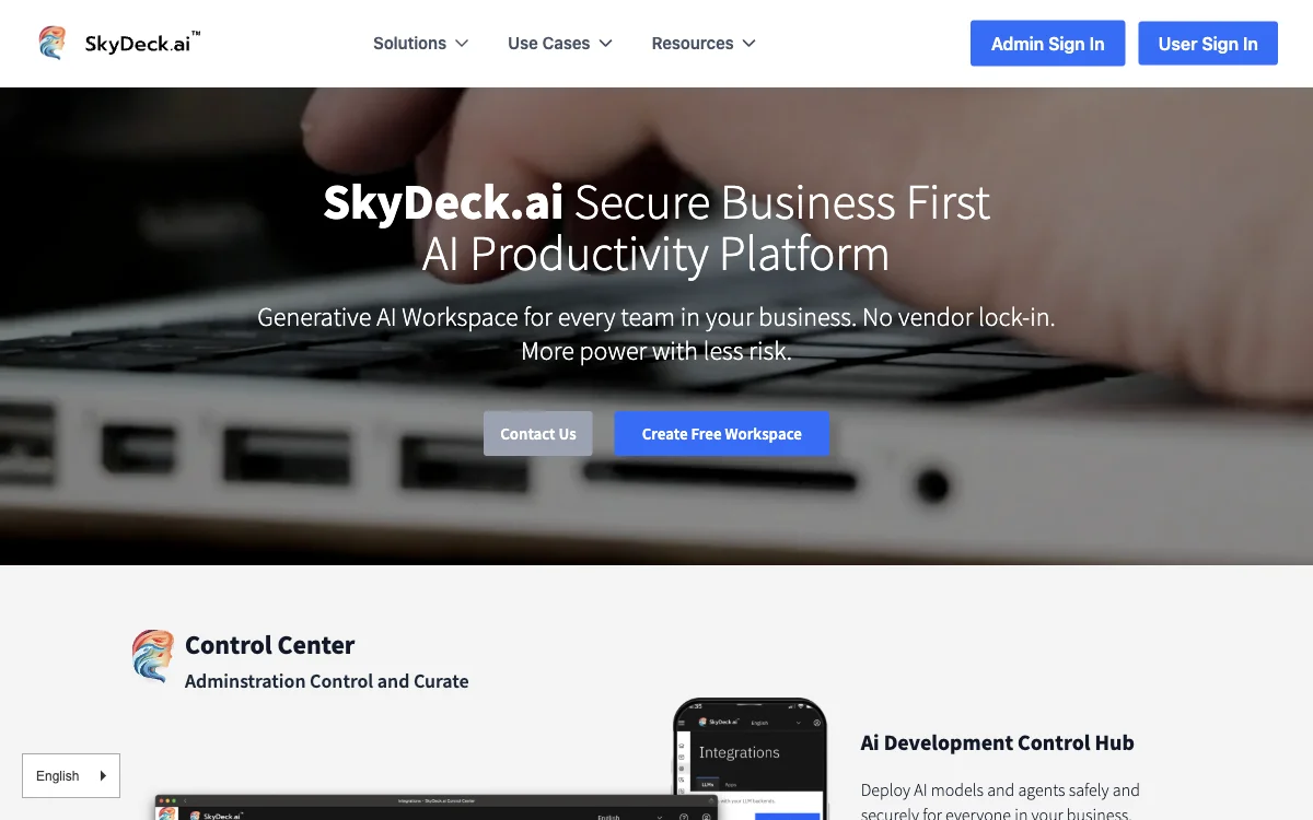 SkyDeck AI - Secure Business-First AI Productivity Platform