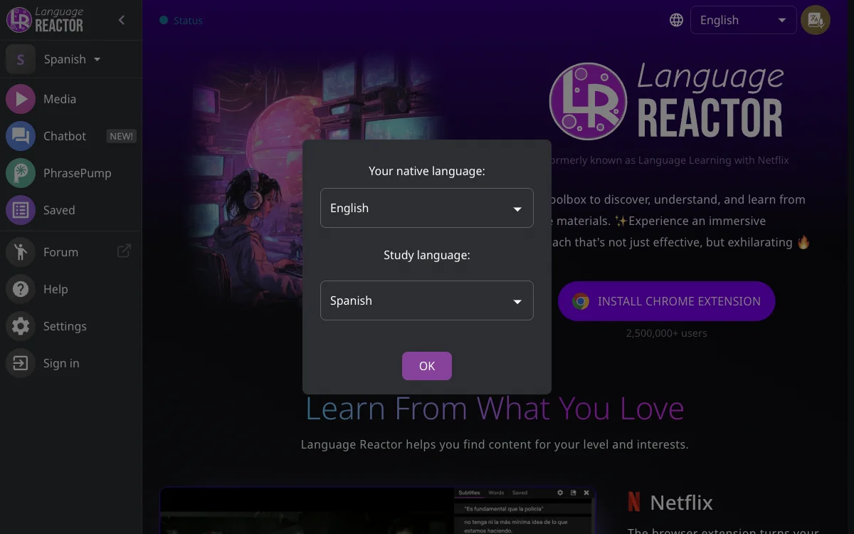 Language Reactor: Your AI-Powered Language Learning Companion