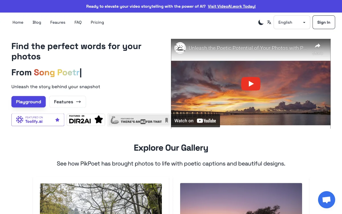 PikPoet: Elevate Your Photos with AI-Powered Captions