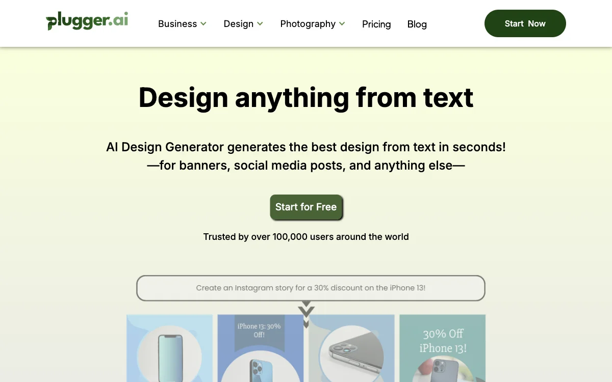 Plugger - AI Design Generator: Create Professional Designs from Text Quickly