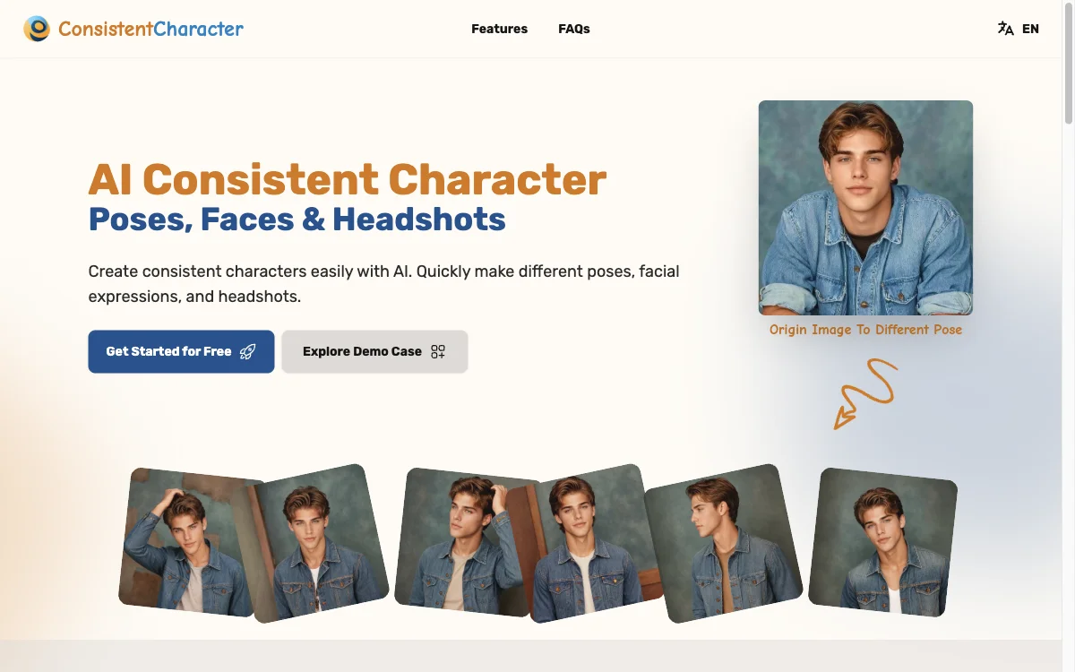 AI Consistent Character Creator: Perfekte Posen, Gesichter und Kopfaufnahmen mit AI