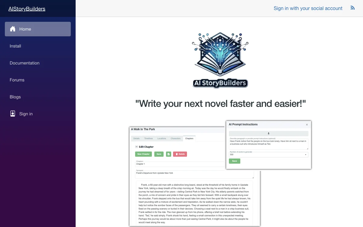 AIStoryBuilders: Write Novels Faster and Easier with AI