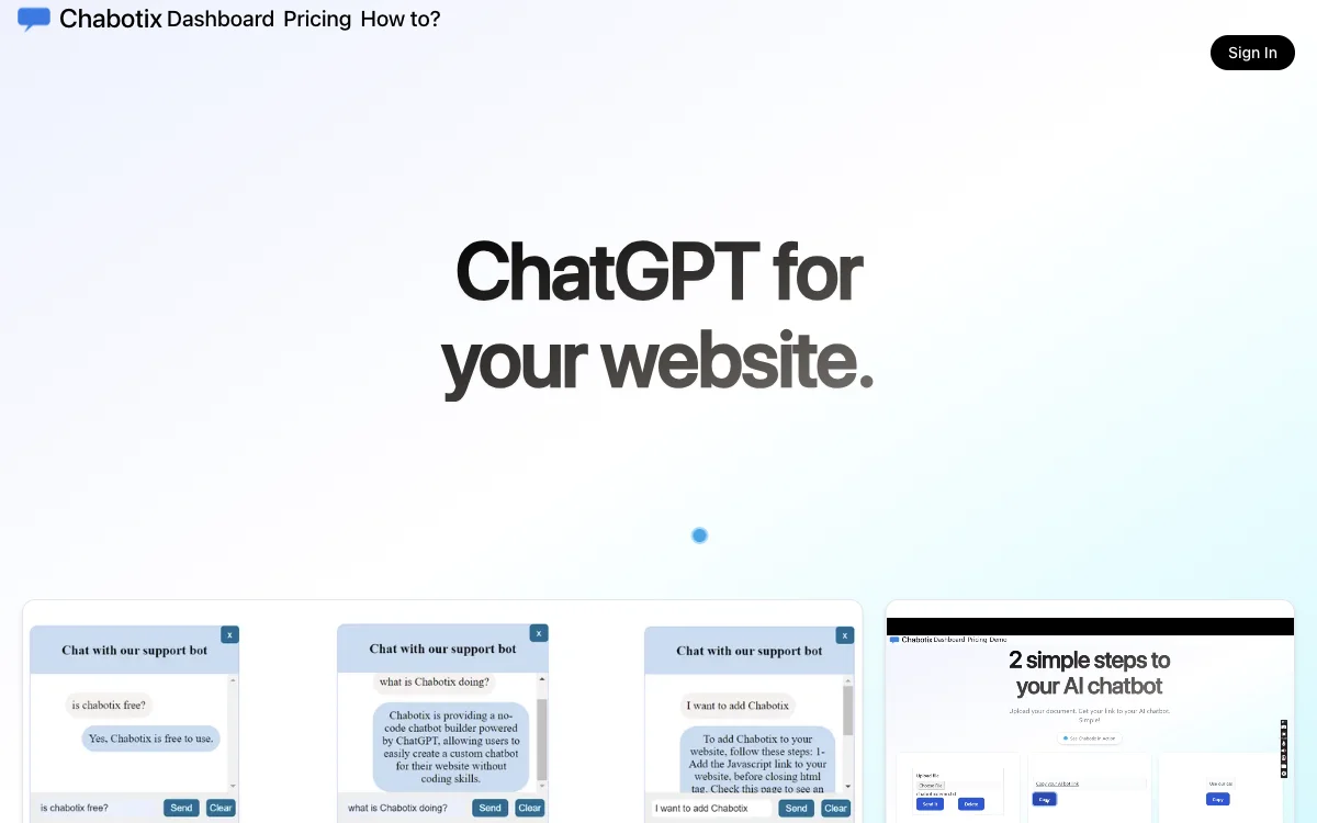 Chabotix: Easily Add ChatGPT-Powered AI Chatbot to Your Website