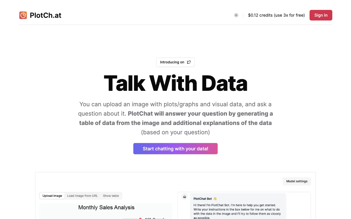 PlotCh.at: Unlock Insights from Visual Data with AI