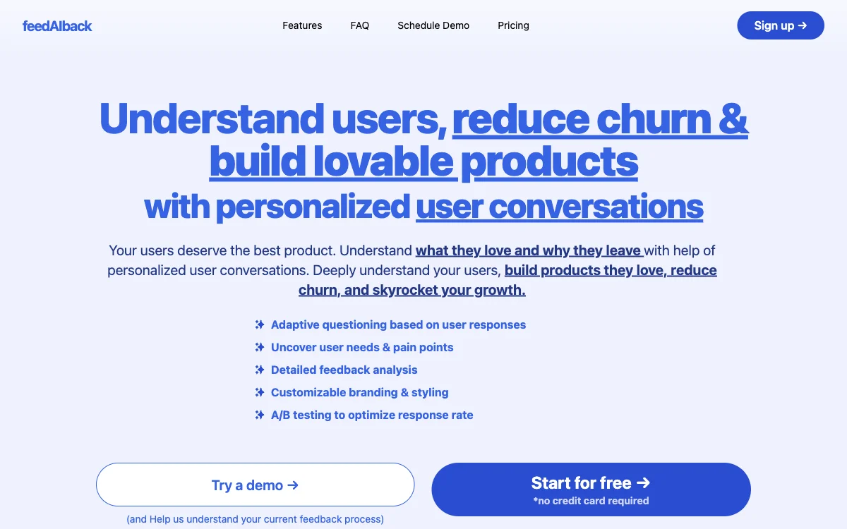 FeedAIback: AI-Powered Tool for Actionable User Feedback and Product Growth