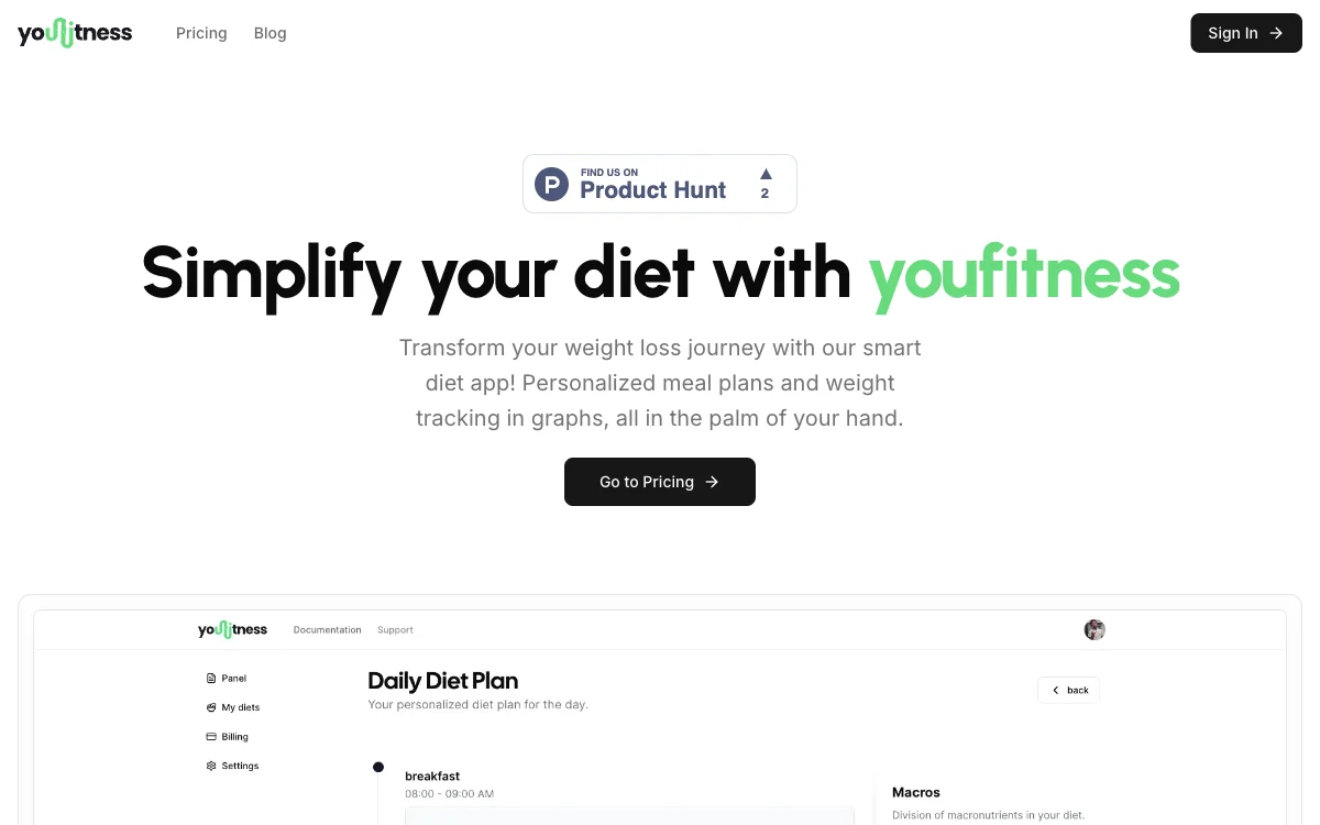 Youfitness: Simplify Weight Loss with AI-Powered Diet App