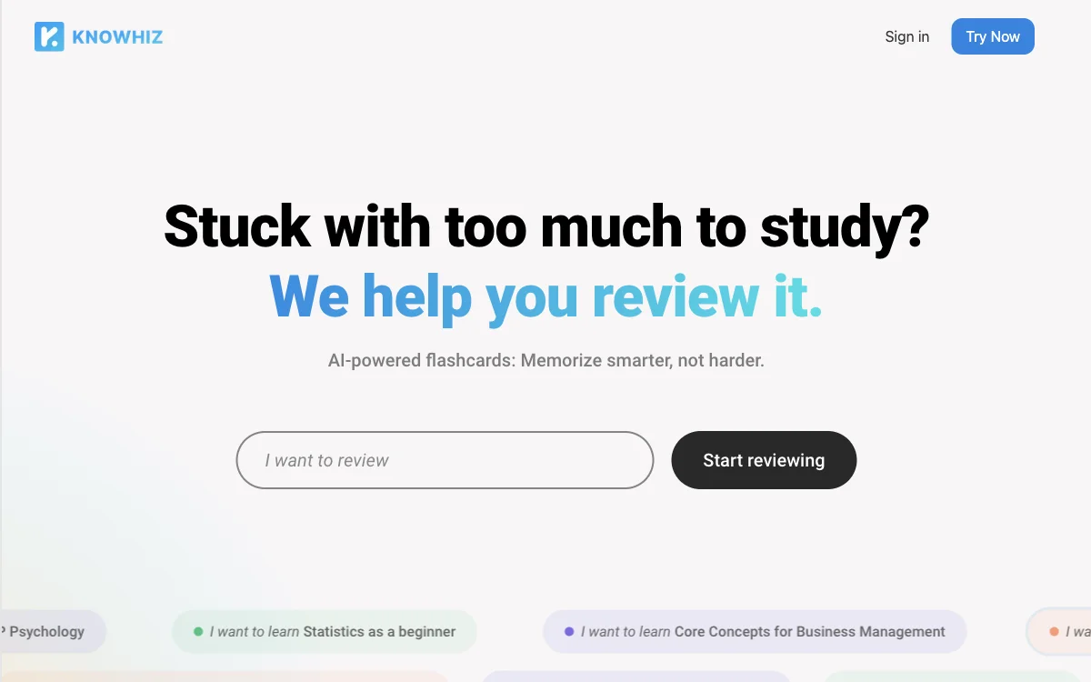 KnoWhiz: AI-Powered Study Tool for Smarter Reviewing