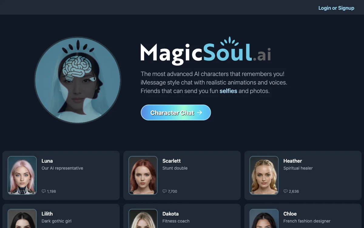 MagicSoul.ai: Chat with AI Characters for Memorable Interactions