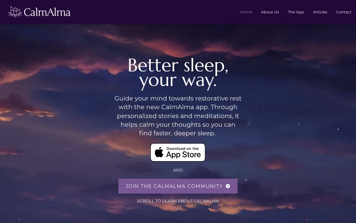 CalmAlma: AI-Powered Personalized Stories for Better Sleep